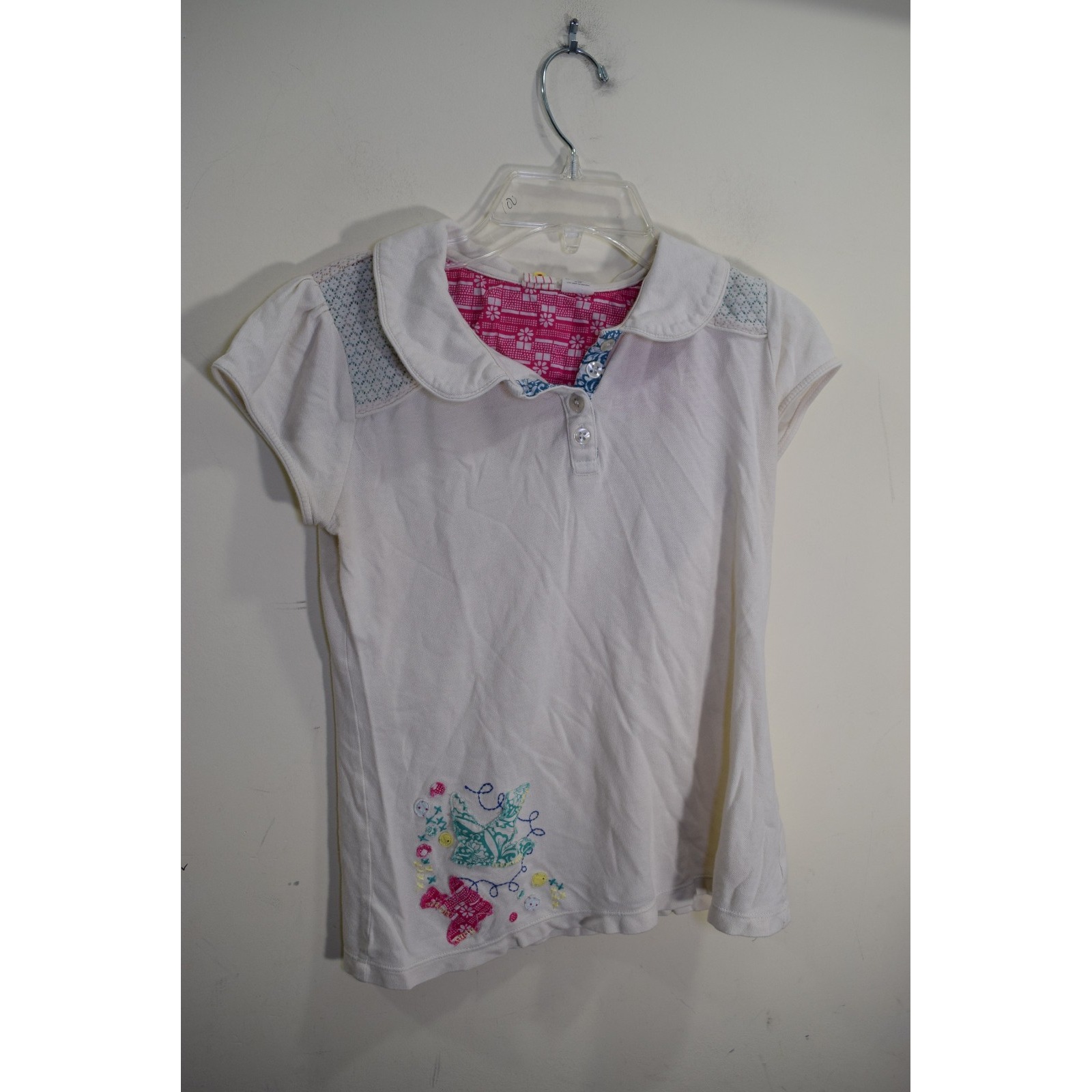 Little Yellow Button Anthropologie Womens Xs Polo Crochet Cottagecore Dainty Y2k